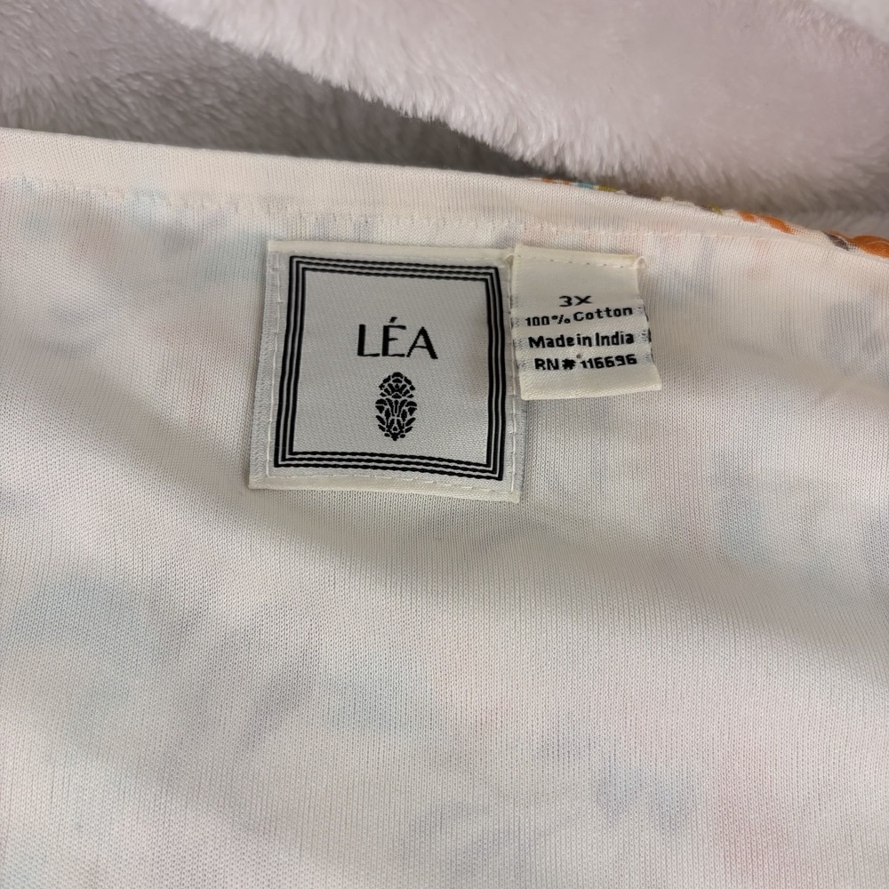 Anthropologie LEA Cotton Puff Sleeve Midi Maxi Dress Boho Peasant Cottagecore 3X - Picture 4 of 10